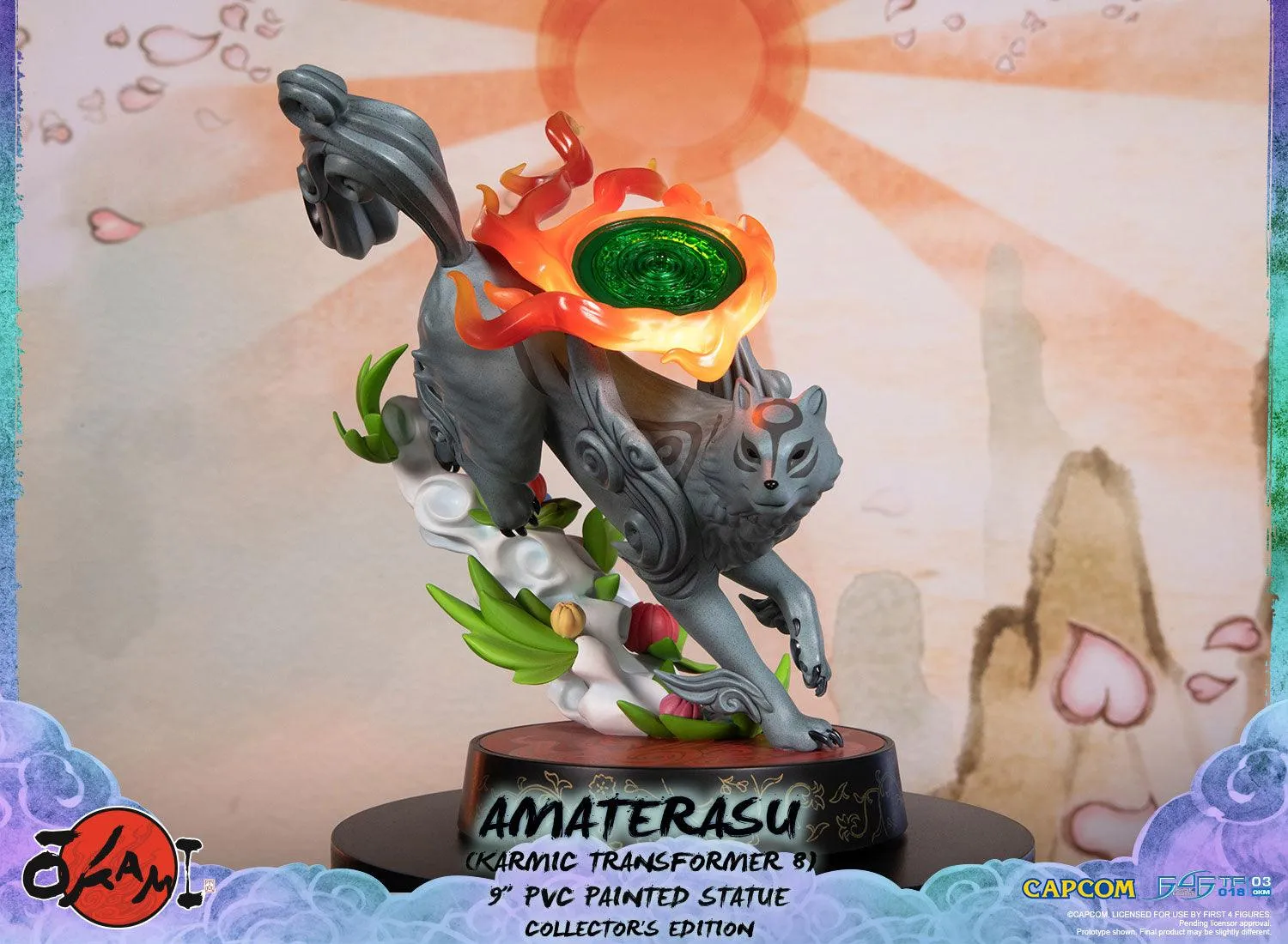First 4 Figures Okami Amaterasu statueta PVC Karmic 8 LED