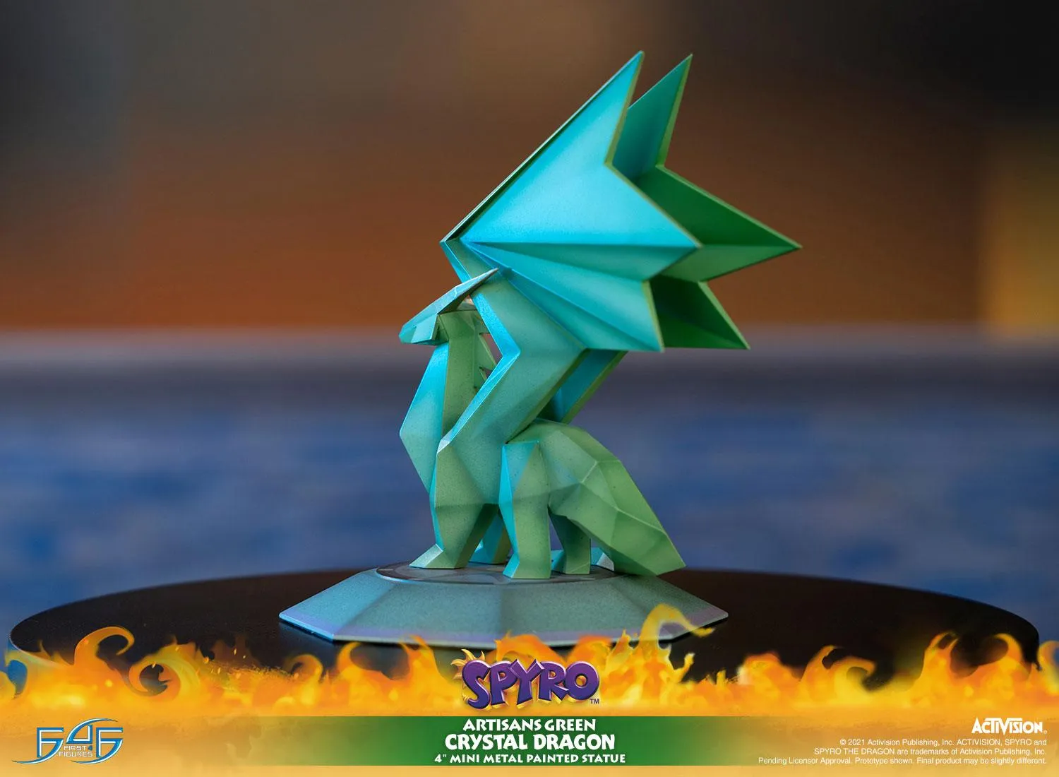 First 4 Figures Spyro Artisans Green Crystal Dragon statuetă metal