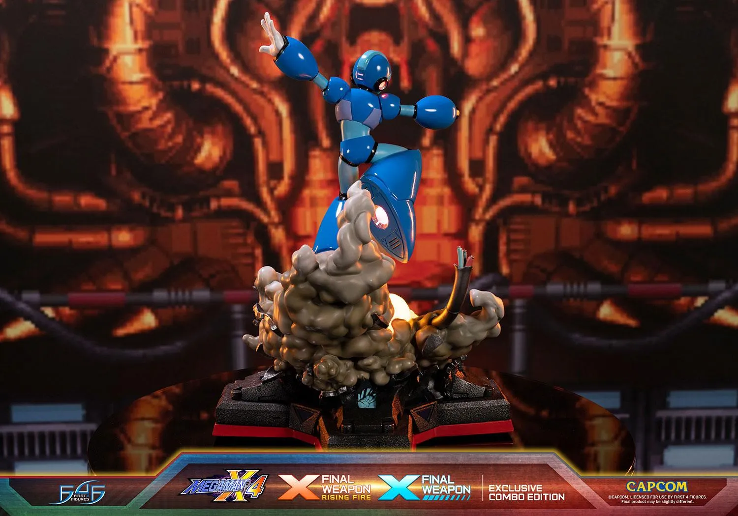 First 4 Figures Mega Man X4 X Final Weapon statueta Combo LED