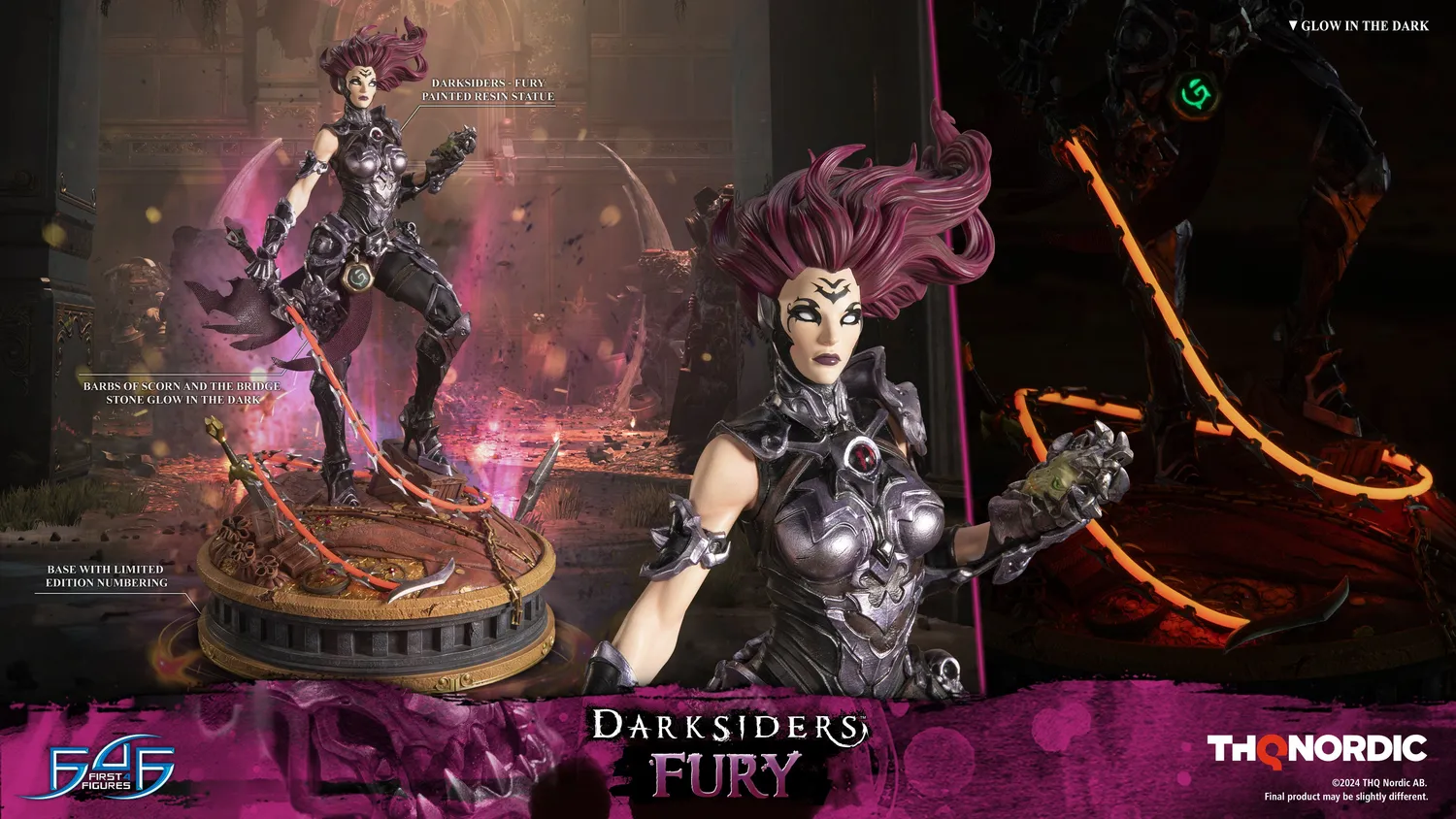 First 4 Figures Darksiders Fury statuetă 45 cm glow-in-the-dark