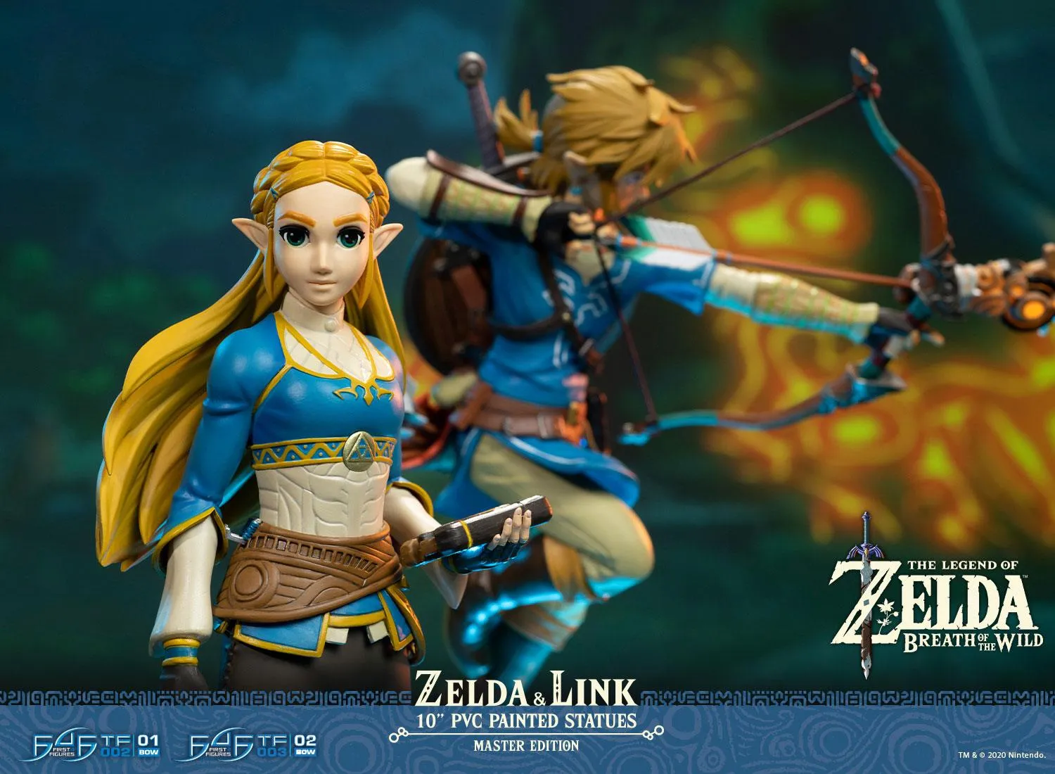 First 4 Figures Zelda Breath of the Wild Zelda & Link statuetă Master
