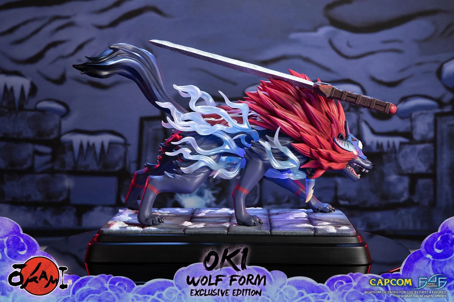 First 4 Figures Okami Oki statuetă Wolf Form Exclusive LED