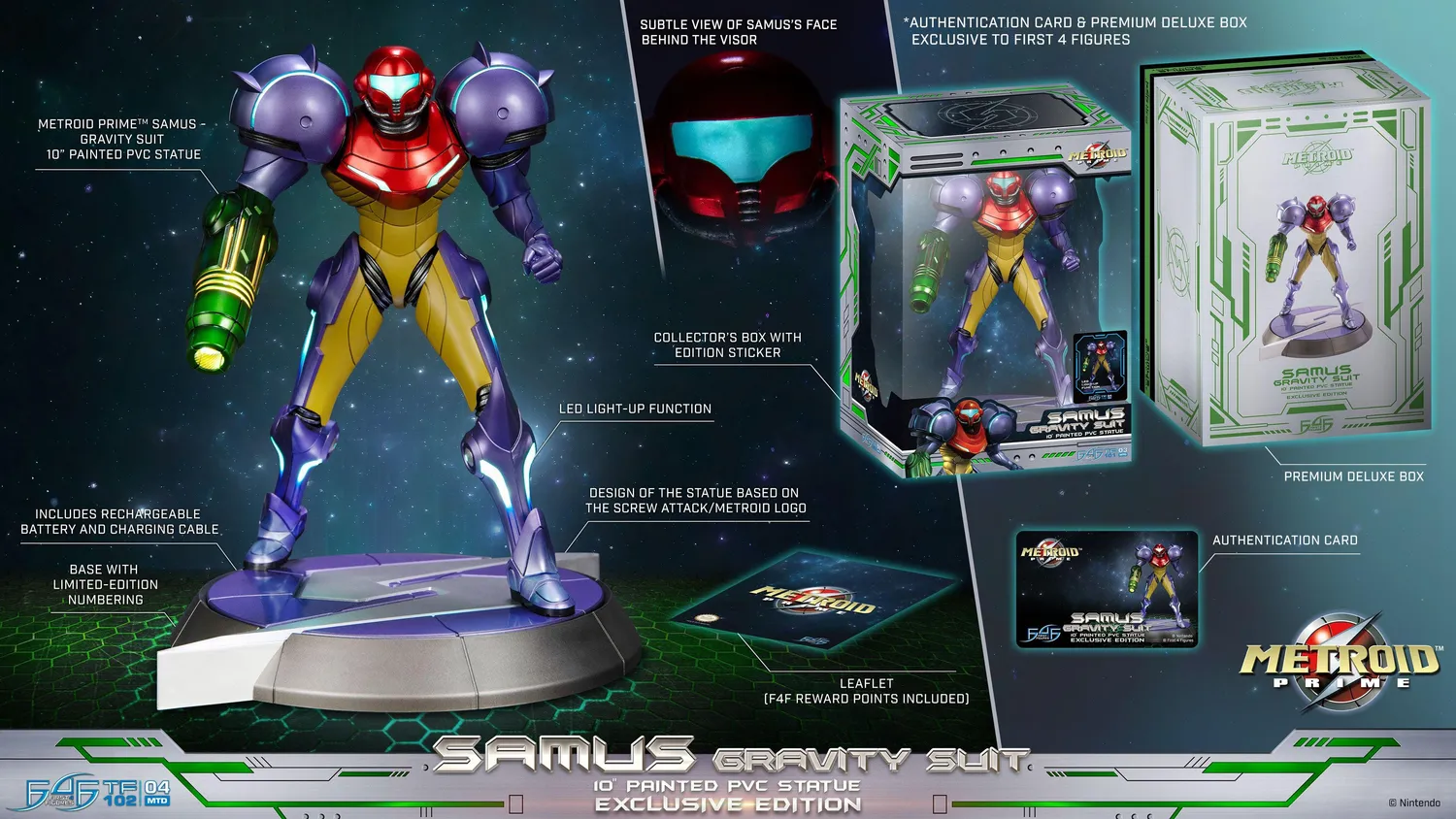 First 4 Figures Samus Gravity Suit statuetă PVC Exclusive