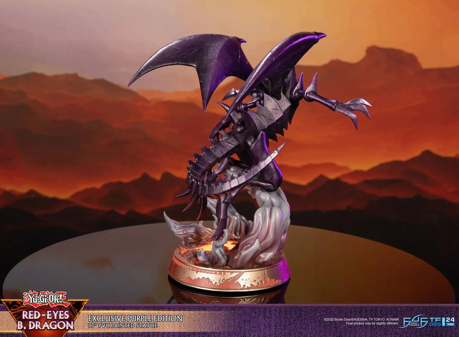 First 4 Figures Yu-Gi-Oh Red-Eyes statueta Purple LED 33 cm