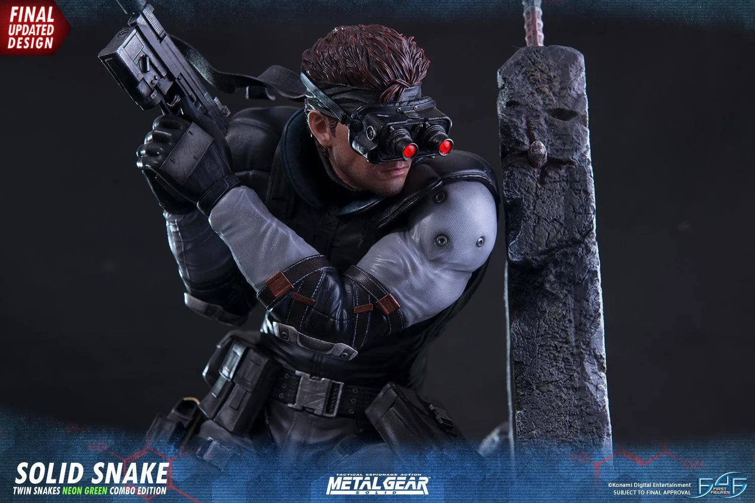 First 4 Figures Solid Snake Twin Snakes statueta Neon Green Combo