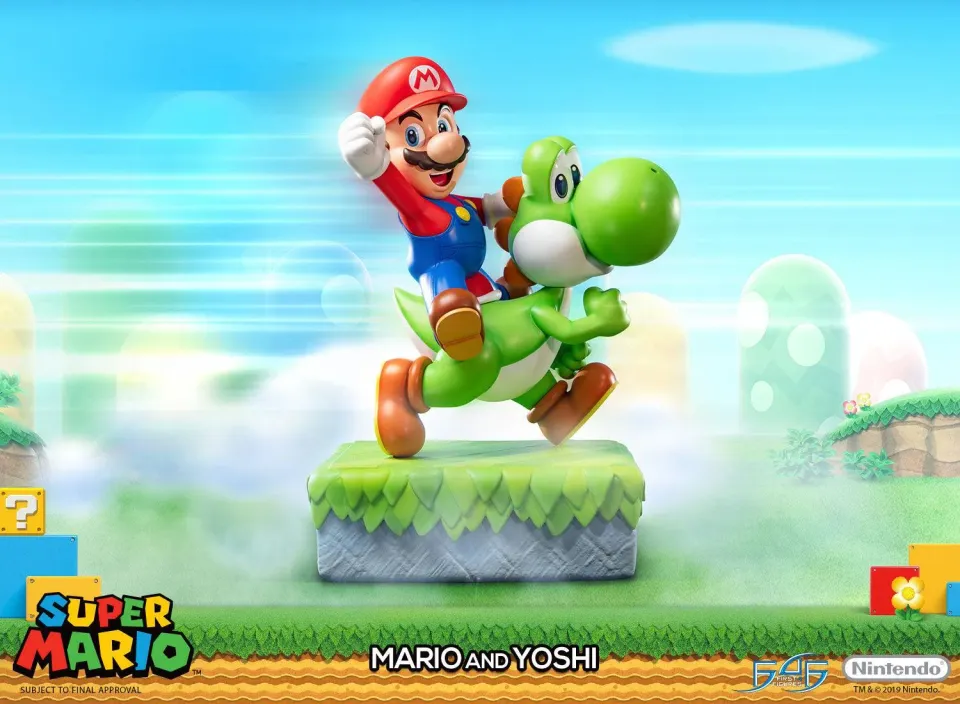 First 4 Figures Mario and Yoshi figurină Standard rășină