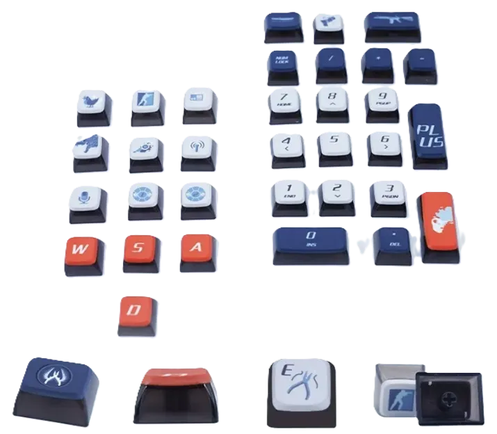 CS Agent set keycaps PBT 120 taste iluminare
