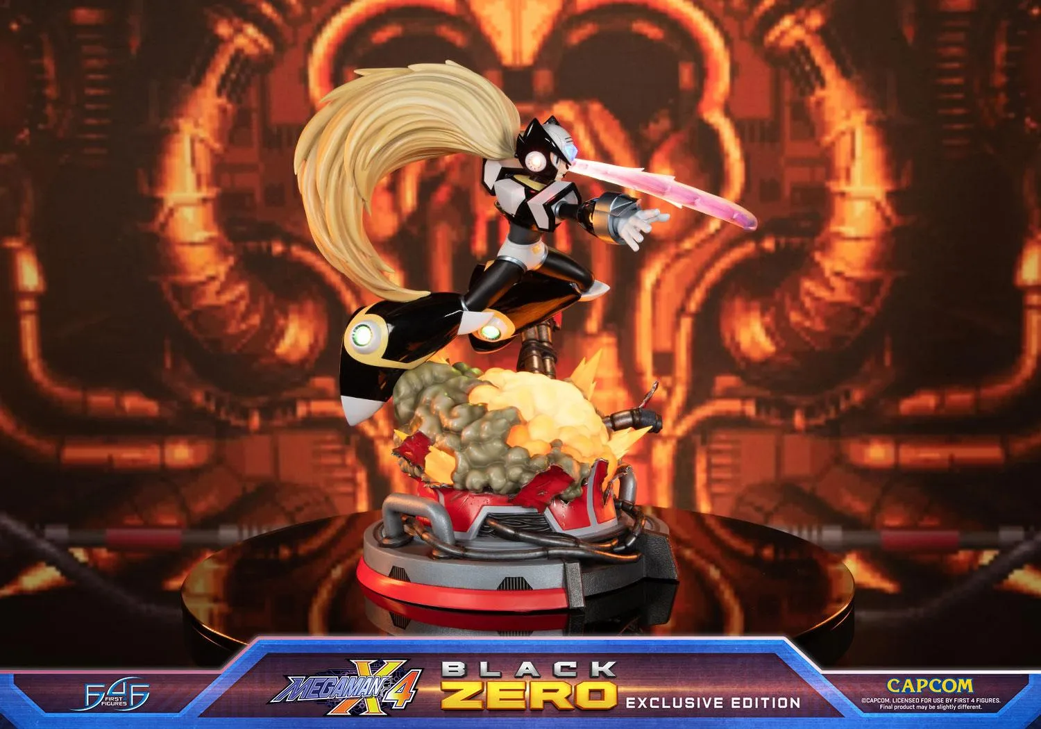First 4 Figures Mega Man X Black Zero statueta Exclusive LED