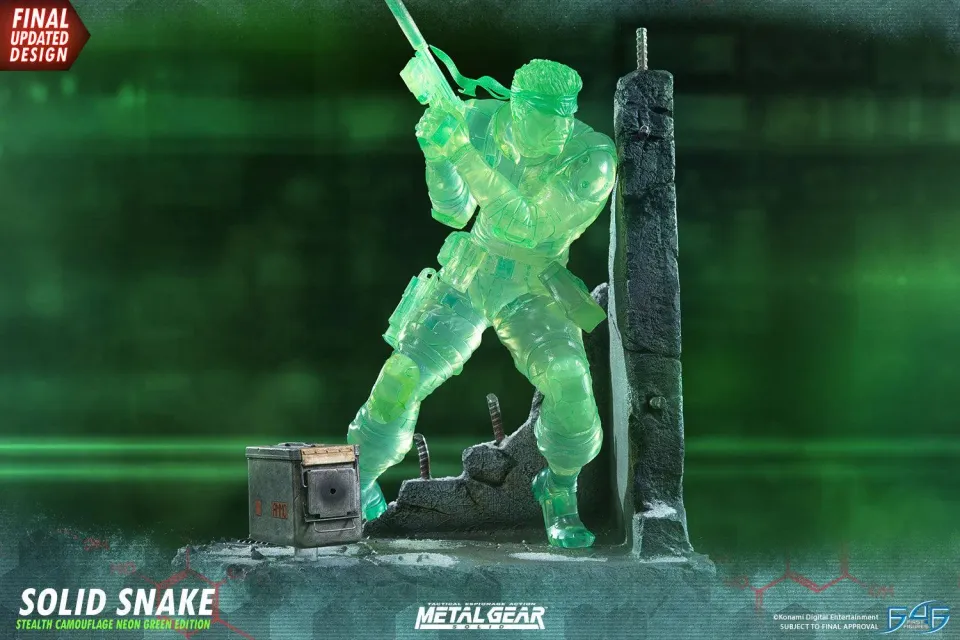 First 4 Figures Solid Snake statuetă Neon Green Stealth