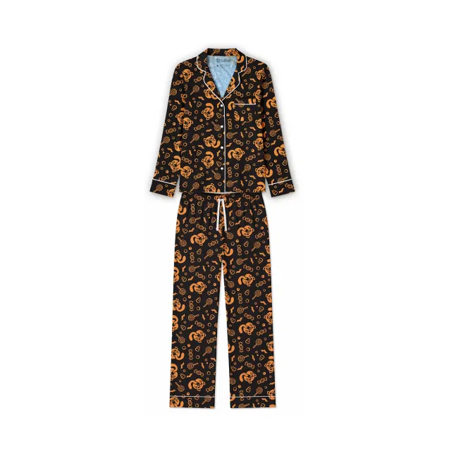 Huggy Wuggy Poppy Playtime Halloween set pijamale portocaliu