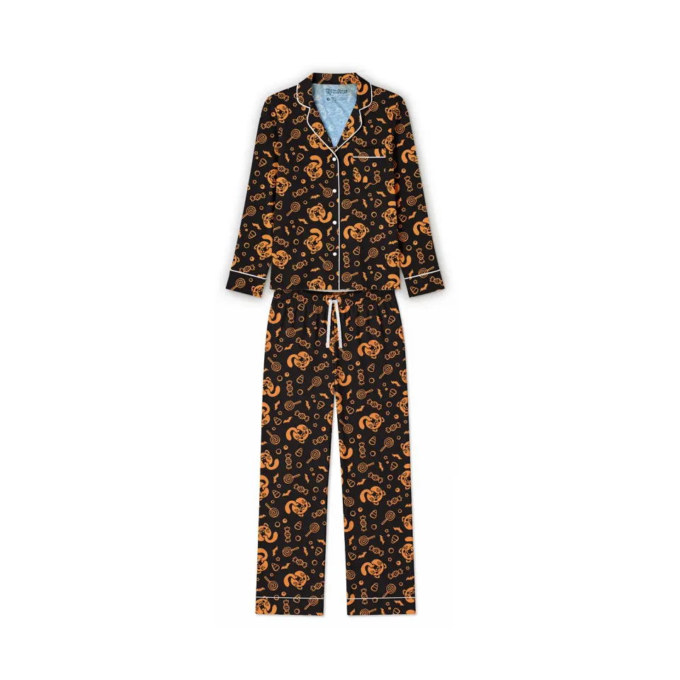Huggy Wuggy Poppy Playtime Halloween set pijamale portocaliu