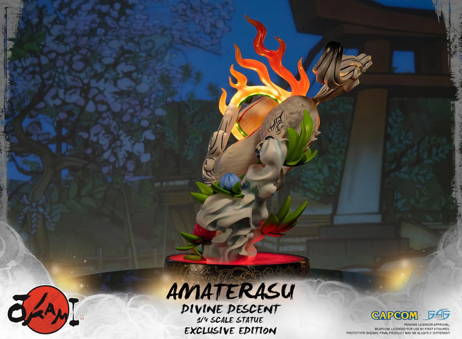 First 4 Figures Okami Amaterasu statuetă Divine Descent Exclusive