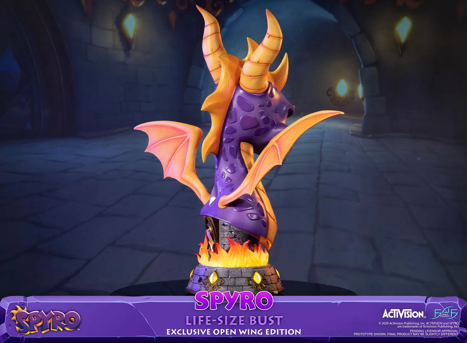 First 4 Figures Spyro Dragon Bust statueta rasina Exclusive aripi