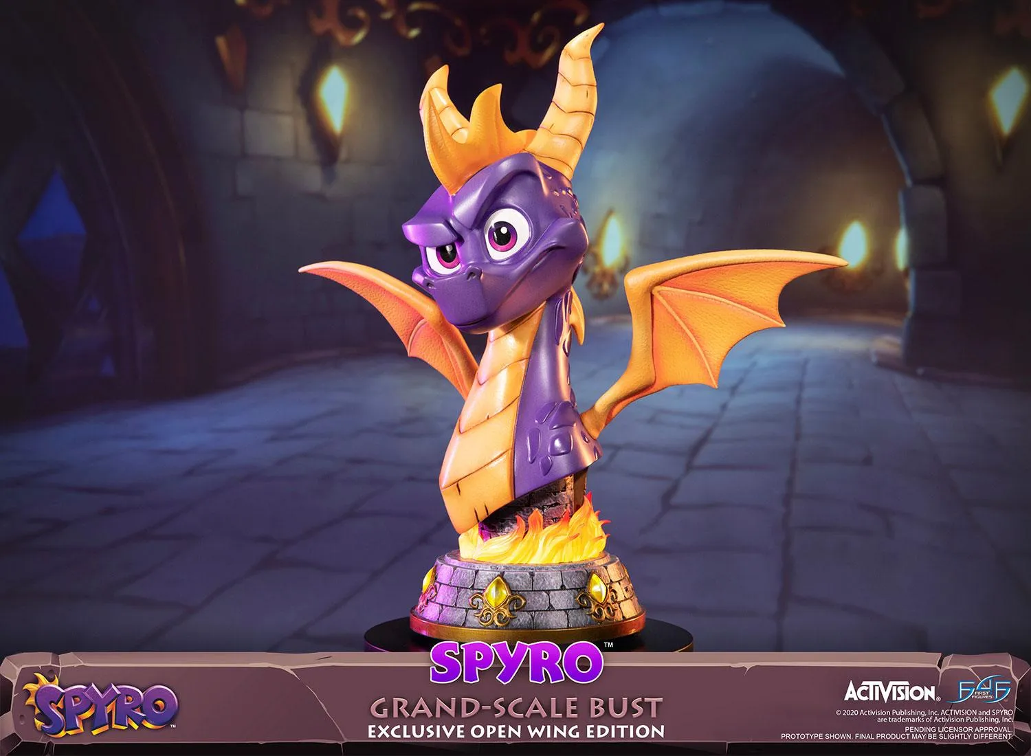 First 4 Figures Spyro Bust statueta Exclusive aripi LED