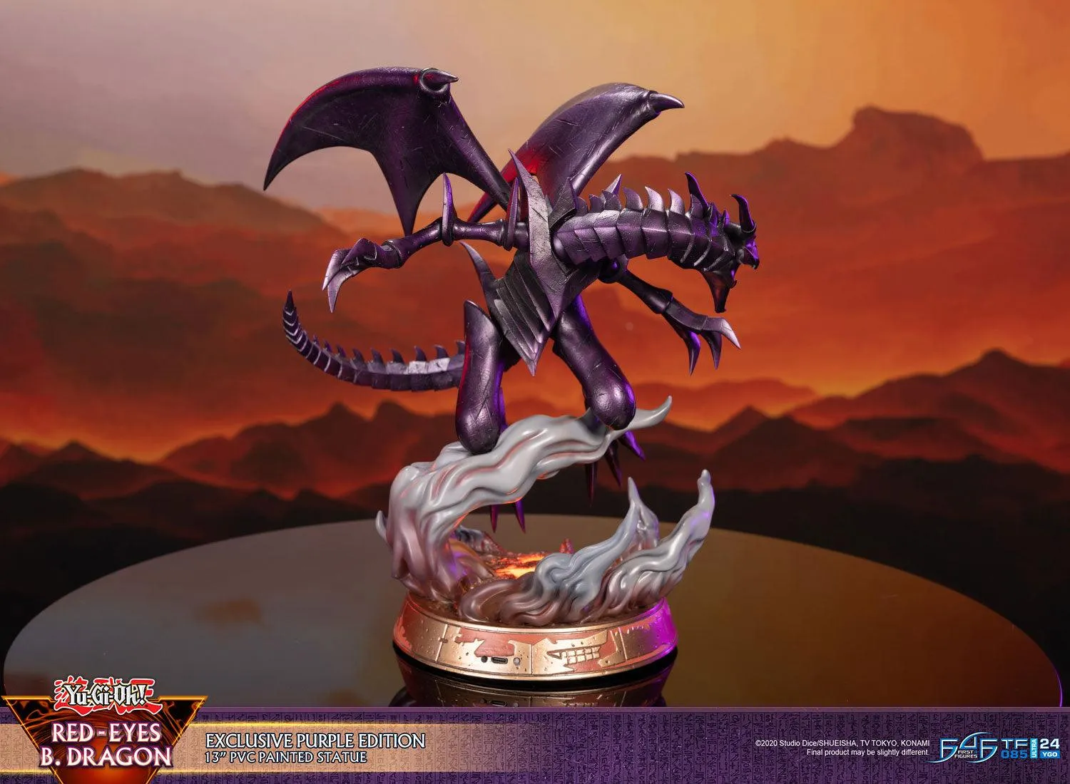 First 4 Figures Yu-Gi-Oh Red-Eyes statueta Purple LED 33 cm