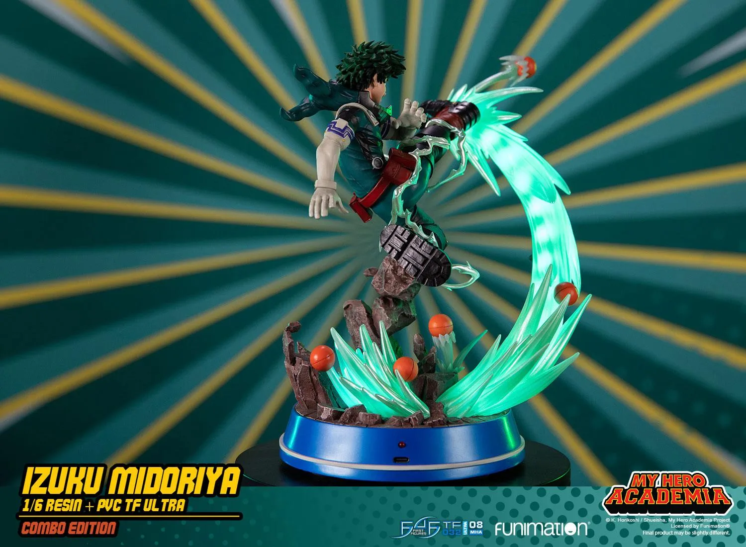 First 4 Figures My Hero Midoriya statuetă Exclusive Combo LED