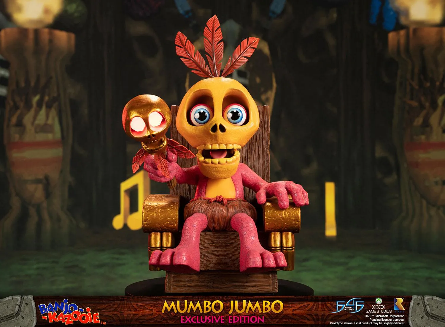 First 4 Figures Banjo-Kazooie Mumbo Jumbo statuetă Exclusive LED