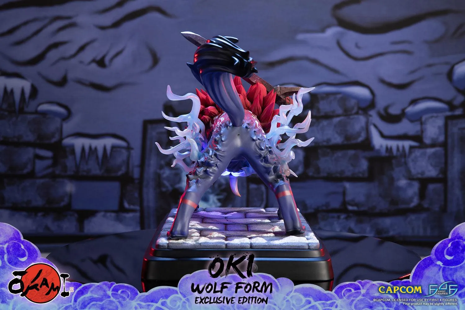 First 4 Figures Okami Oki statuetă Wolf Form Exclusive LED