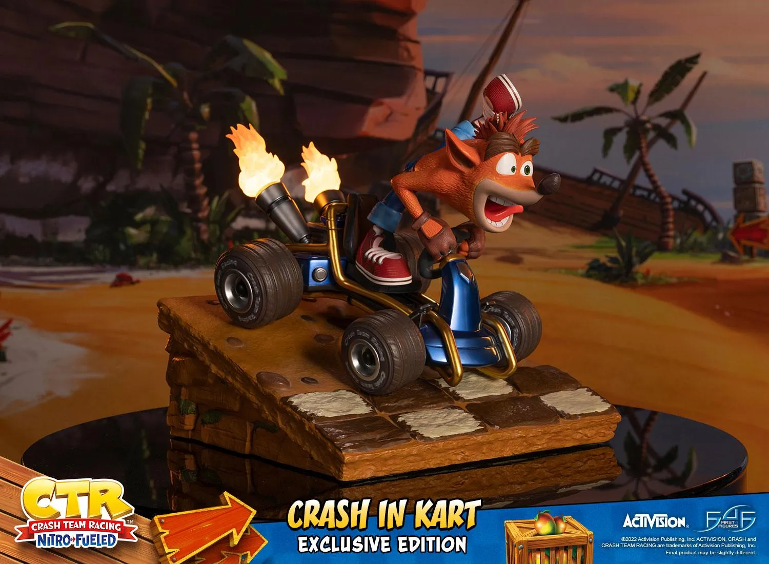 First 4 Figures Crash Team Racing Crash in Kart statueta Exclusive LED