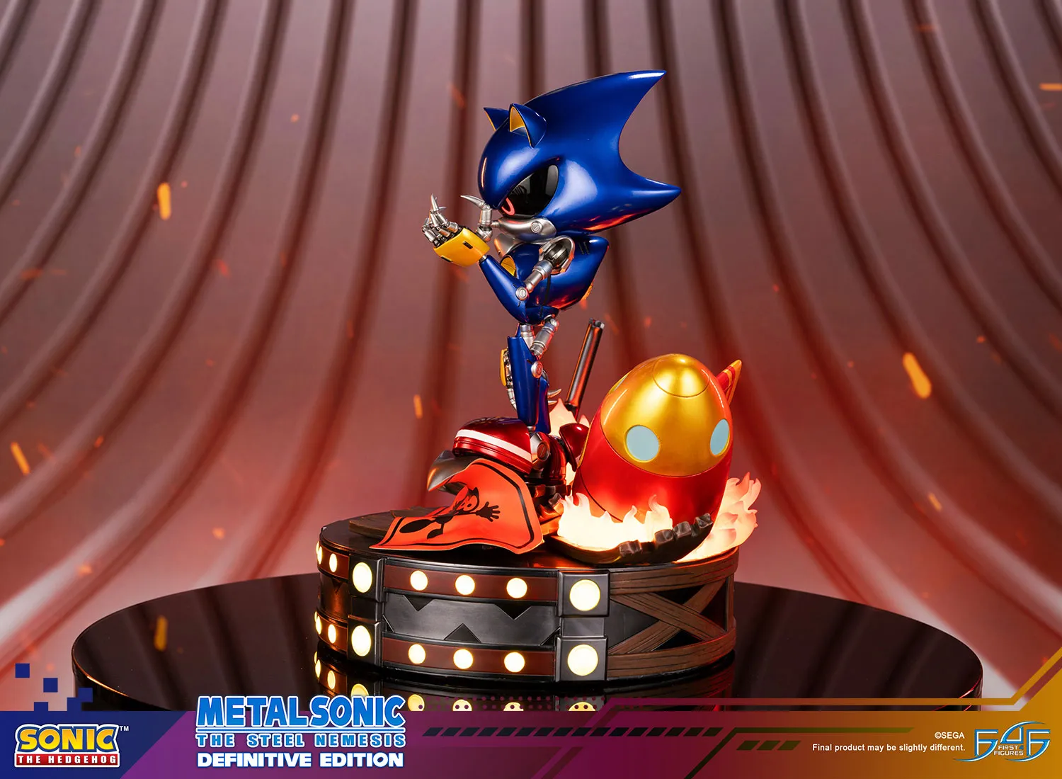 First 4 Figures Sonic Metal Sonic statueta Definitive LED