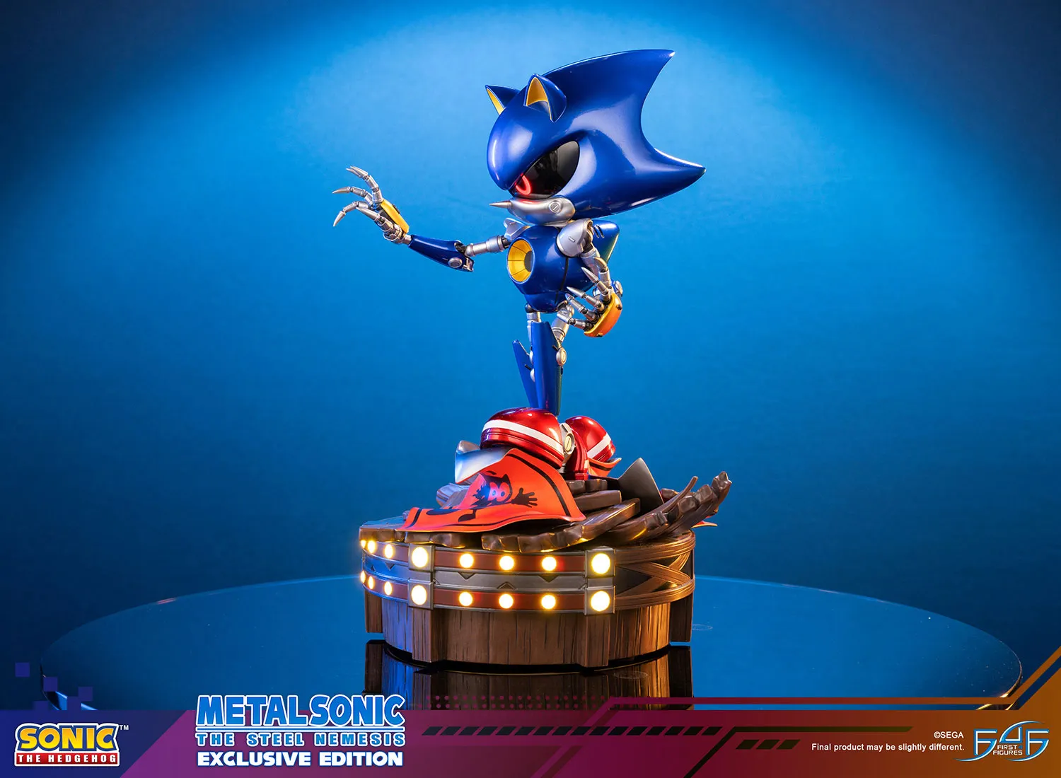 First 4 Figures Sonic Metal Sonic statuetă Exclusive Edition cu LED