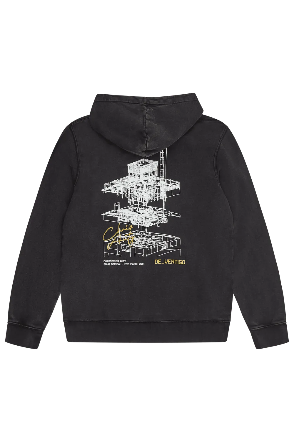 ESL CS de_vertigo hanorac negru bumbac 320 GSM