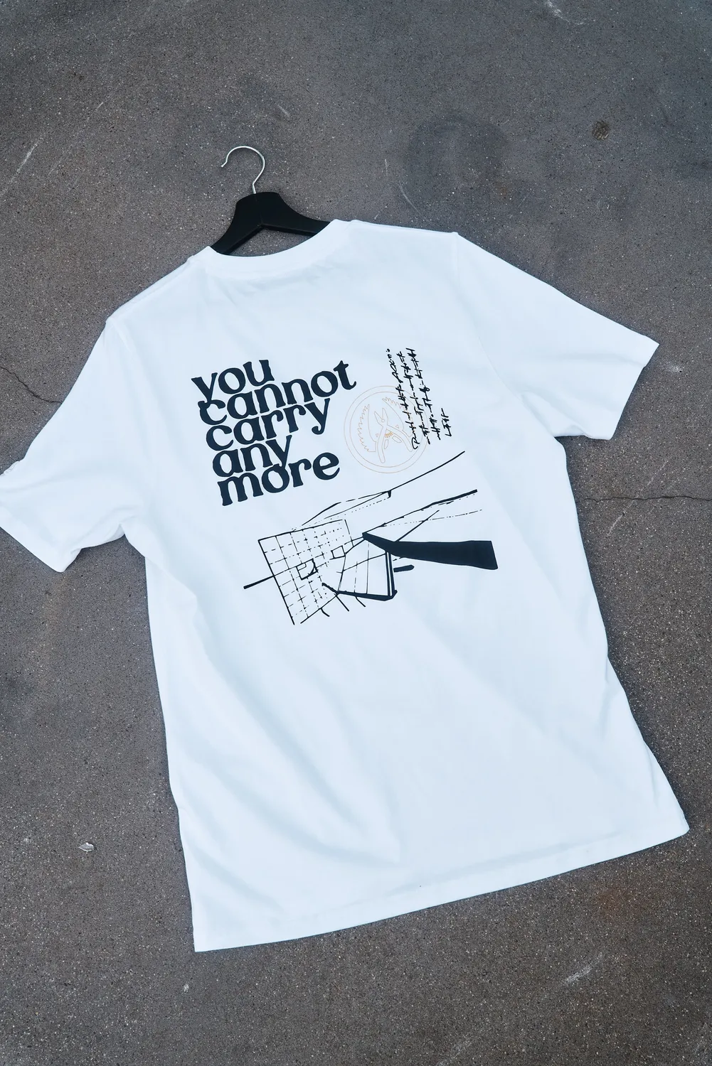 ESL CS Carry tricou alb M bumbac greu 220