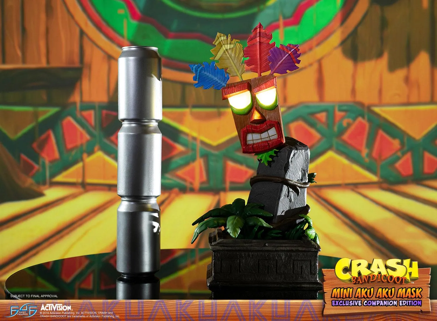 First 4 Figures Crash Mini Aku Aku statueta Exclusive Companion LED