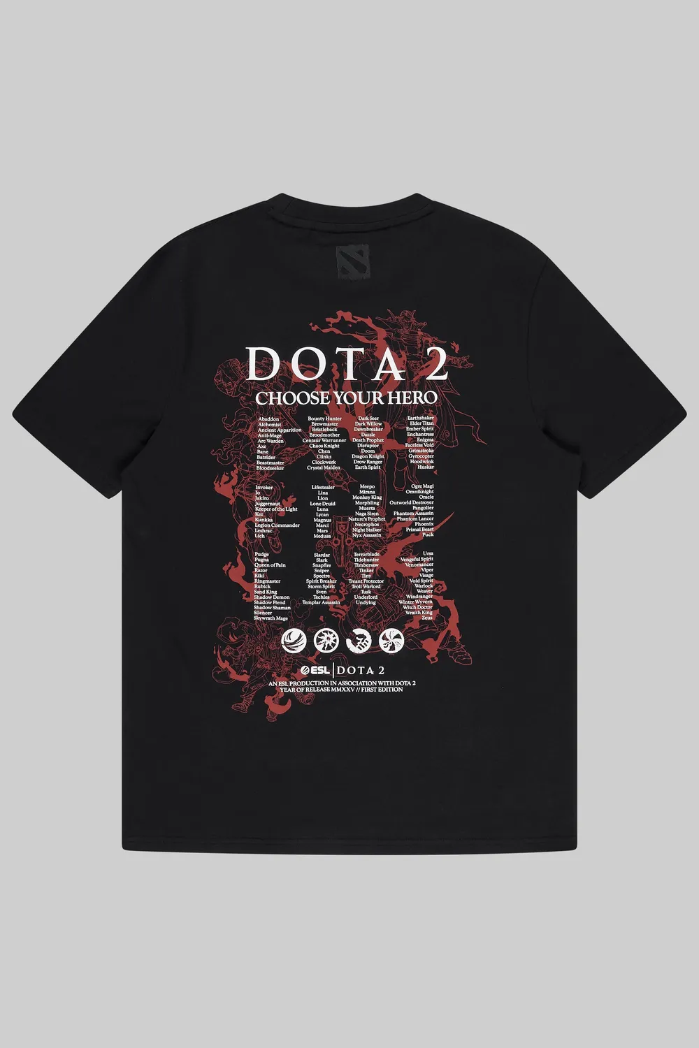 ESL Gaming Dota 2 Hero tricou negru bumbac eroi
