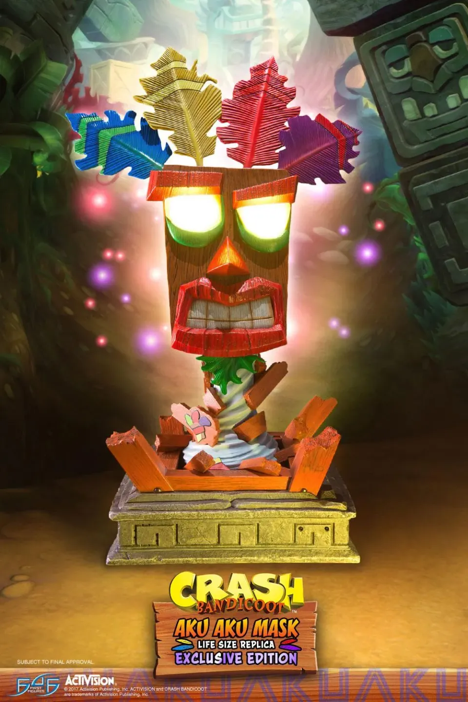 First 4 Figures Aku Aku mască life-size Exclusive cu LED