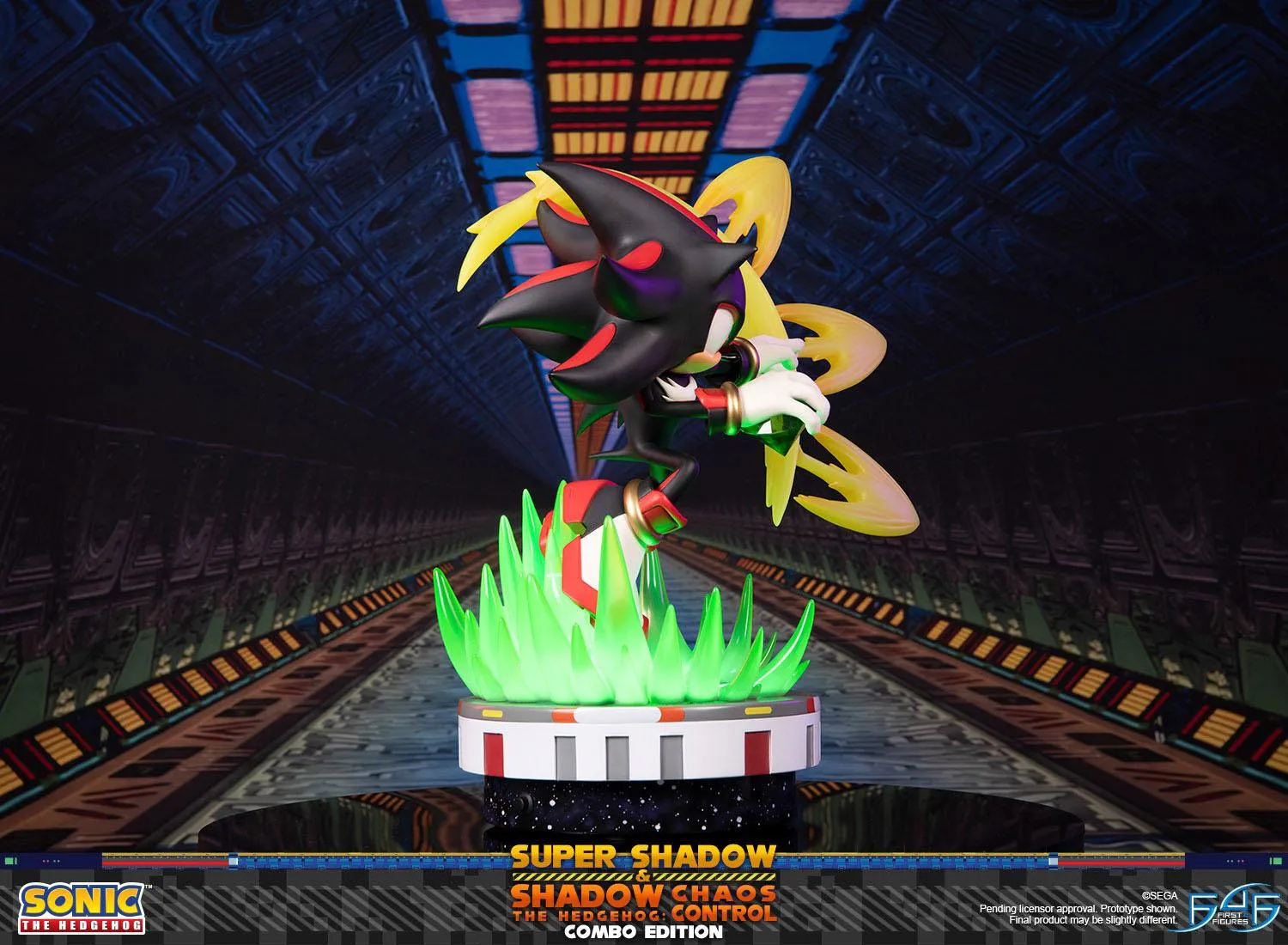First 4 Figures Sonic Super Shadow Chaos Control statuetă Combo LED