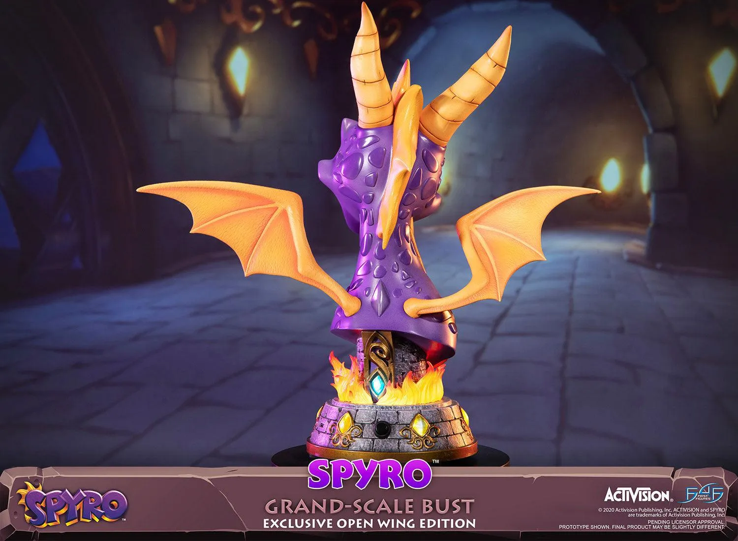First 4 Figures Spyro Bust statueta Exclusive aripi LED