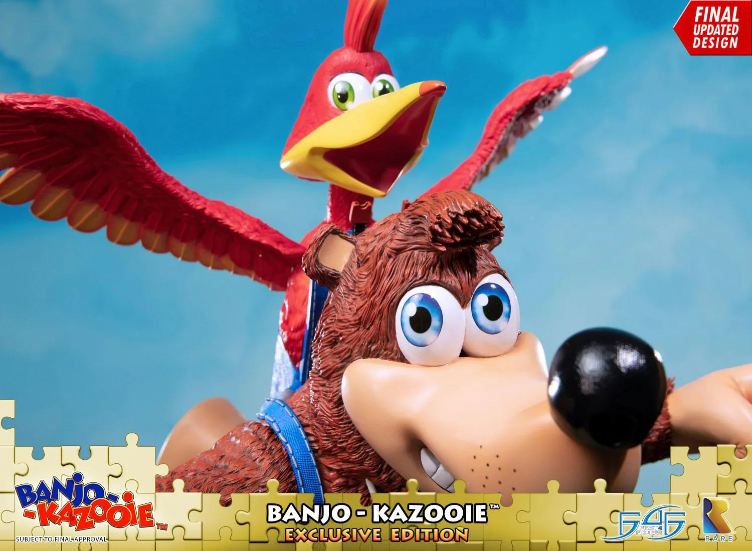 First 4 Figures Banjo-Kazooie Exclusive statueta Jiggy auriu zbor