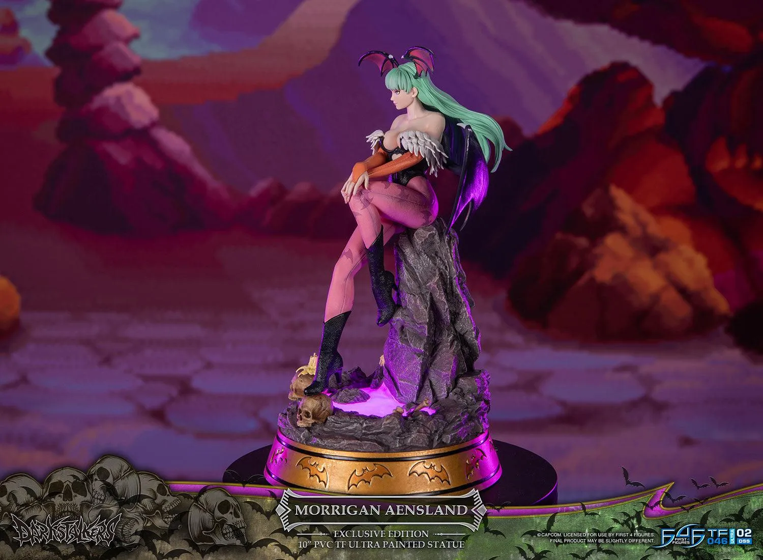 First 4 Figures Darkstalkers Morrigan statuetă PVC Exclusive LED
