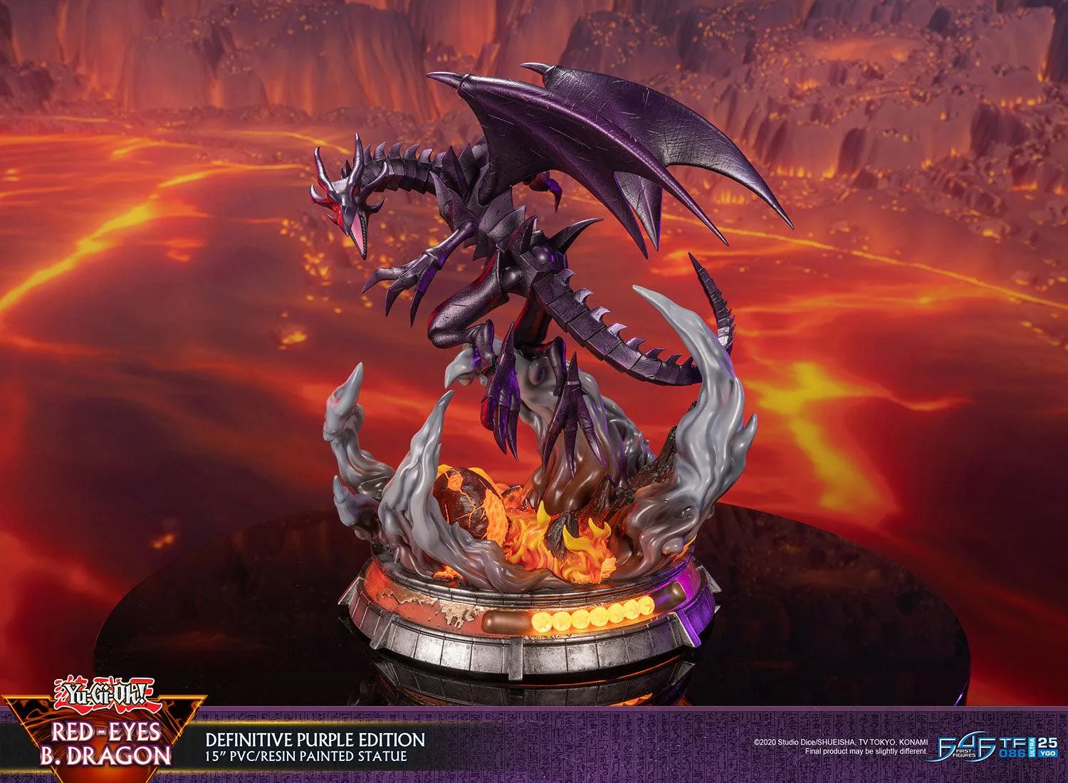 First 4 Figures Yu-Gi-Oh! Red-Eyes B. Dragon statuetă Definitive Purple
