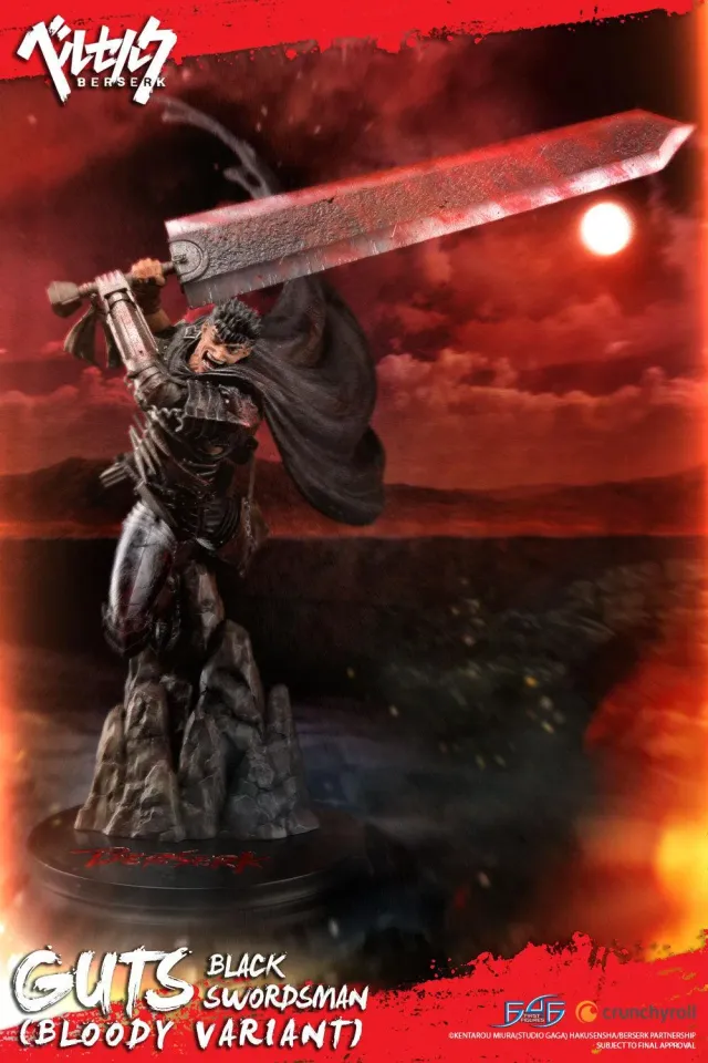First 4 Figures Berserk Guts Black Swordsman statueta Bloody Variant