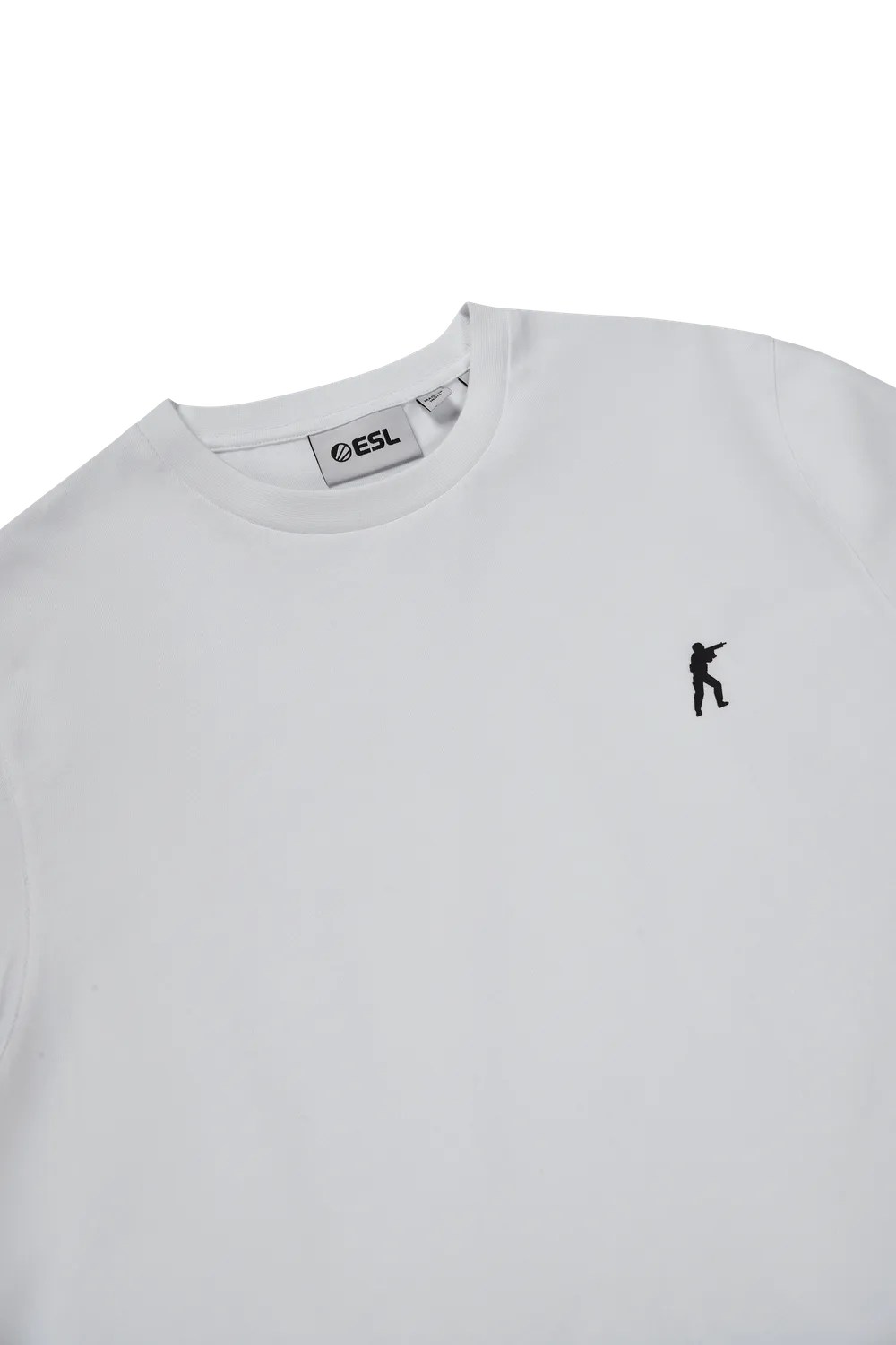 ESL CS Logo tricou alb bumbac 220 GSM