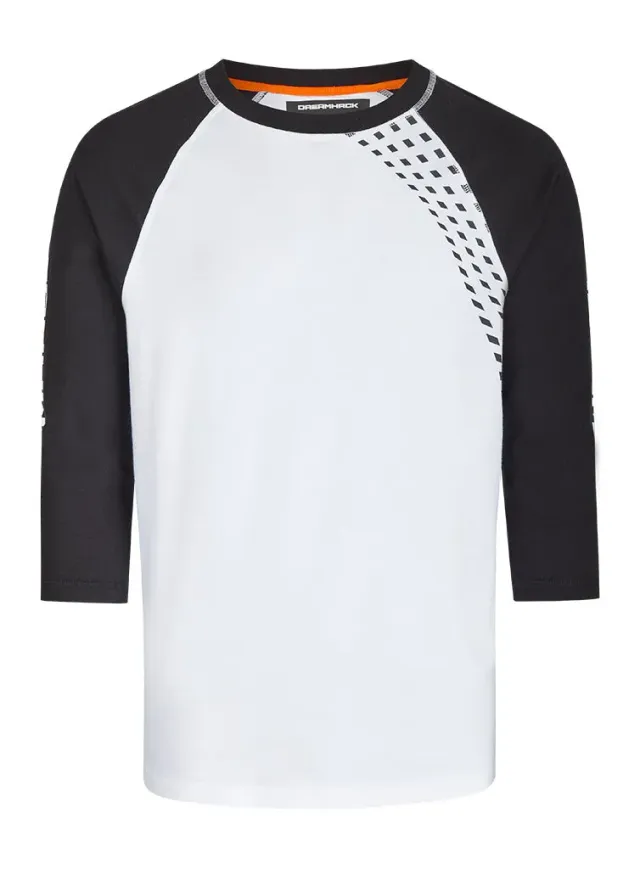 DreamHack Raglan tricou maneca 3/4 Alb bumbac