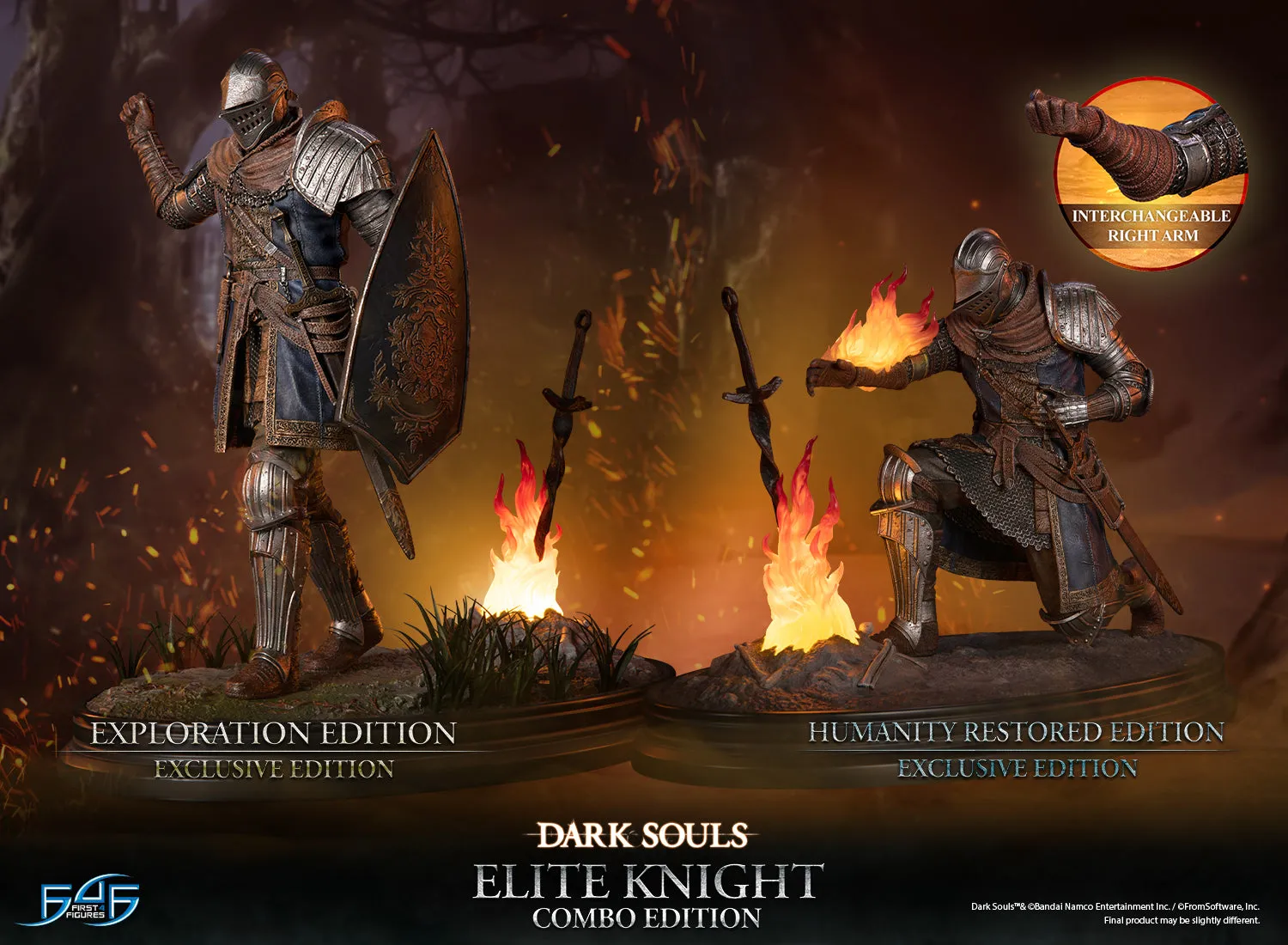 First 4 Figures Dark Souls Elite Knight statuetă Combo Edition LED