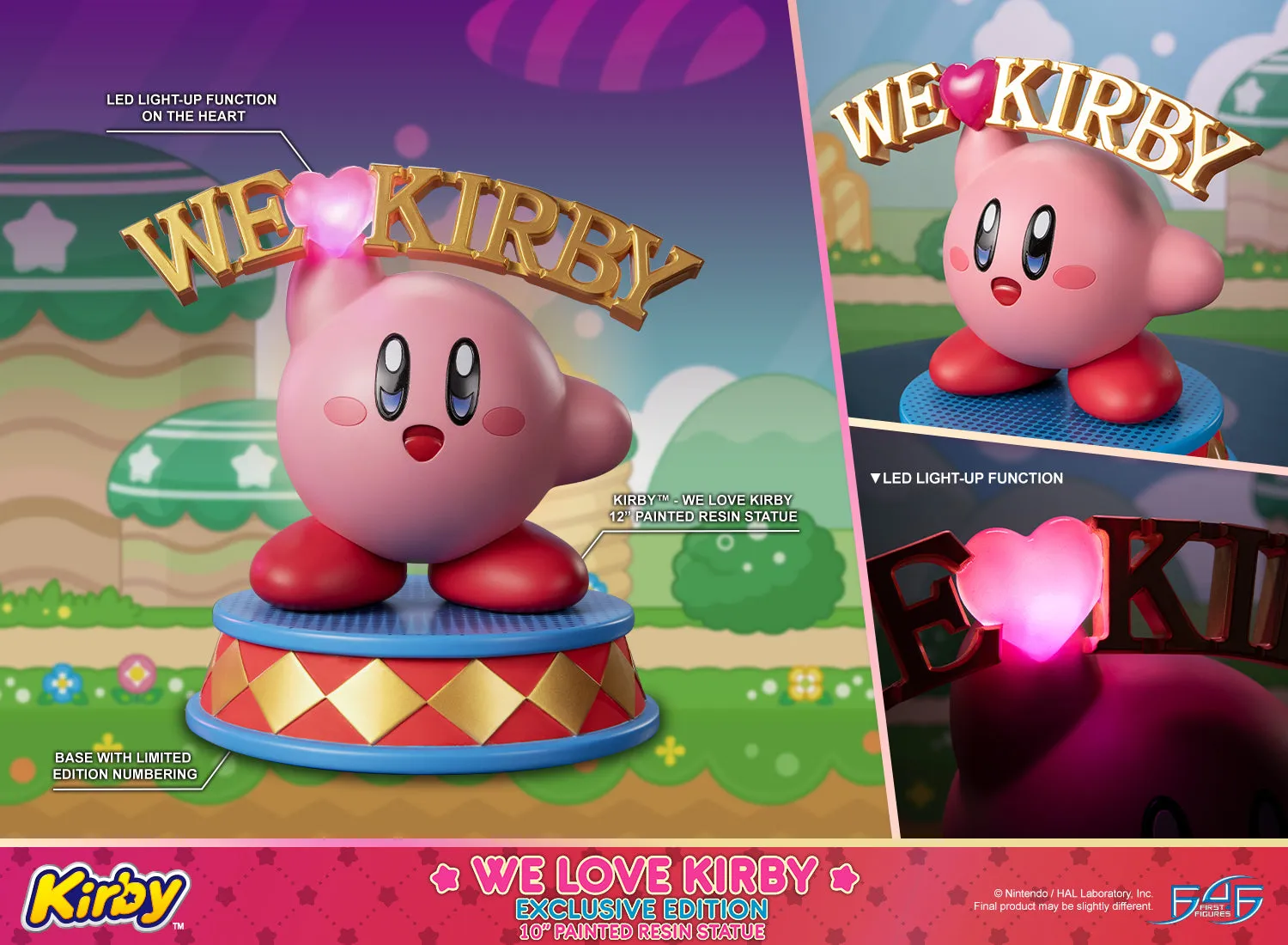 First 4 Figures Kirby We Love Kirby statuetă Exclusive LED