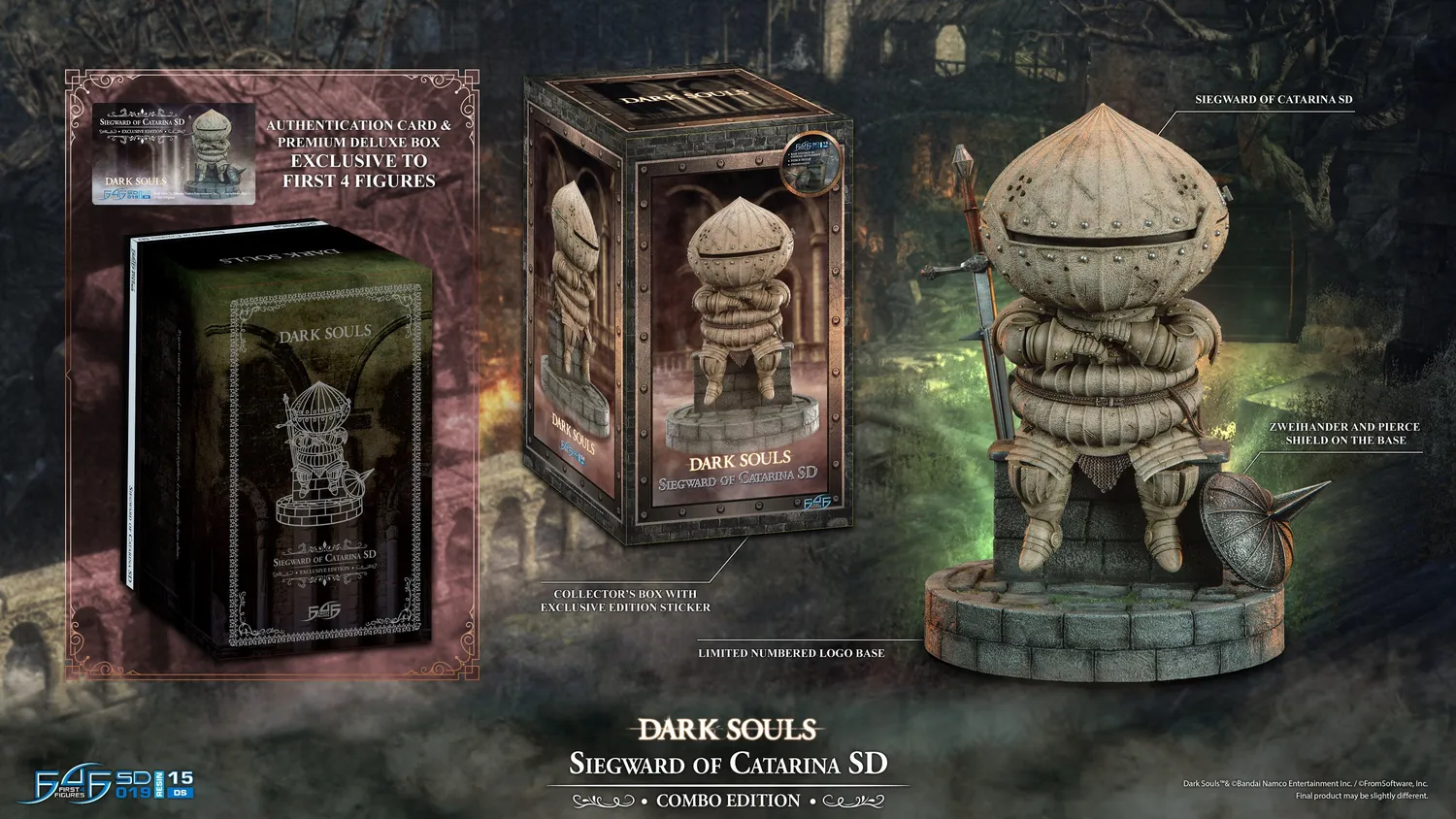 First 4 Figures Dark Souls Siegmeyer Siegward statueta Combo Edition rasina