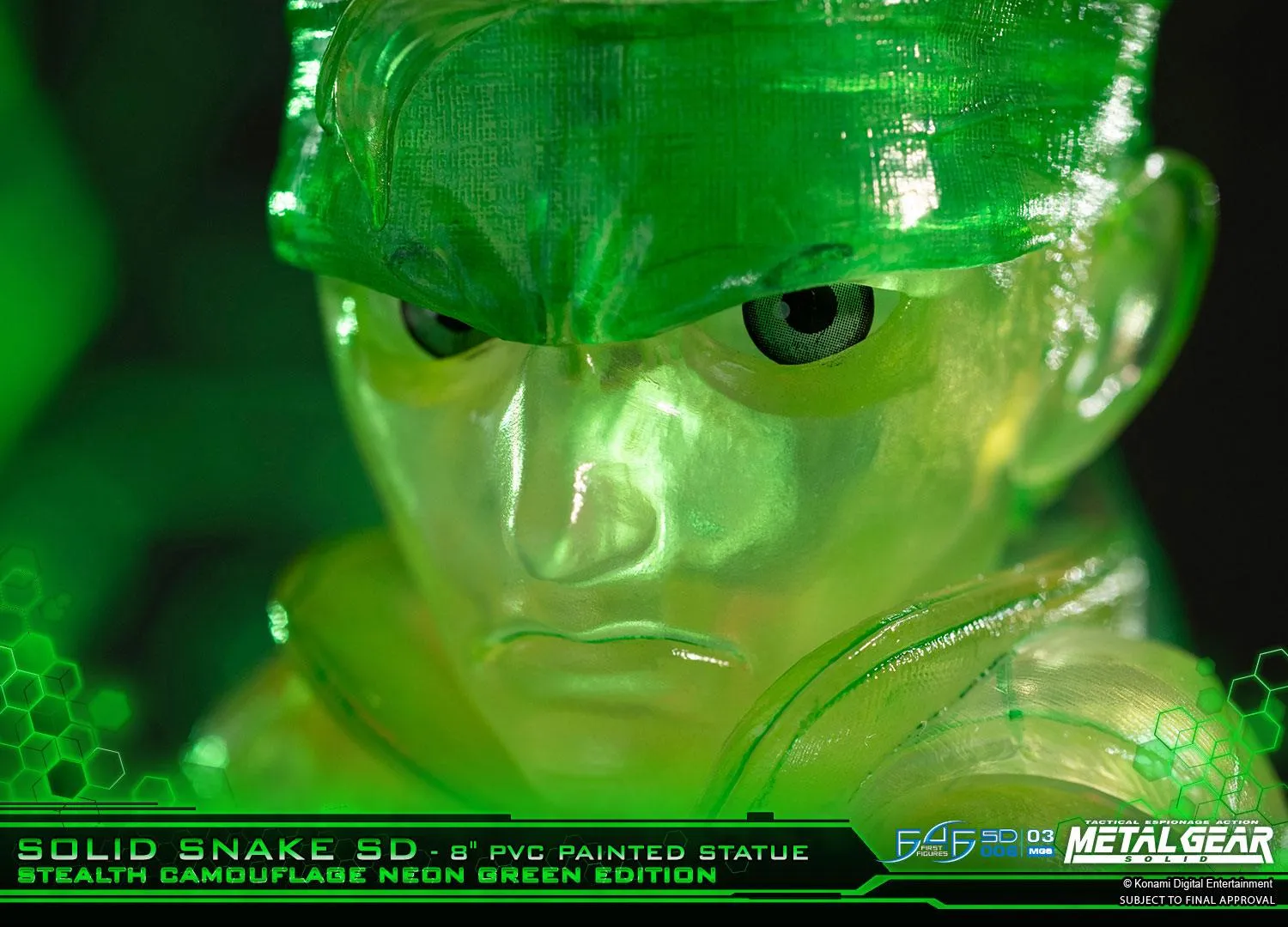 First 4 Figures Metal Gear Solid Snake SD figurină stealth neon