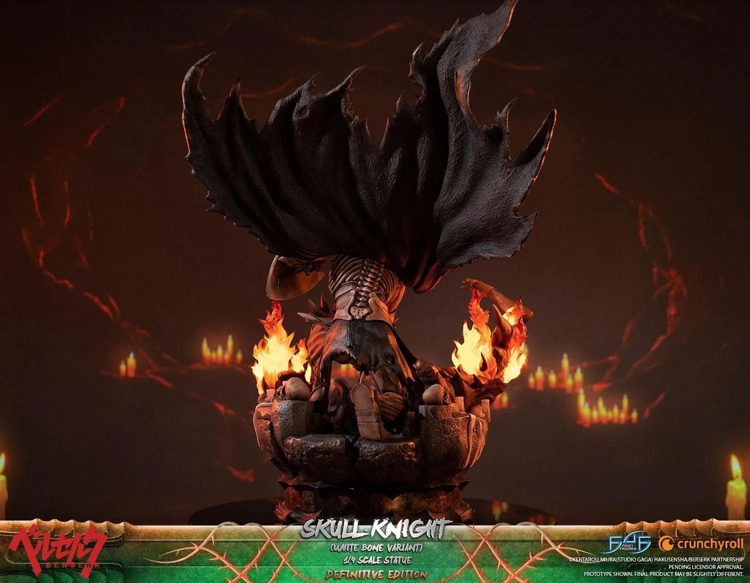 First 4 Figures Berserk Skull Knight statuetă White Bone LED