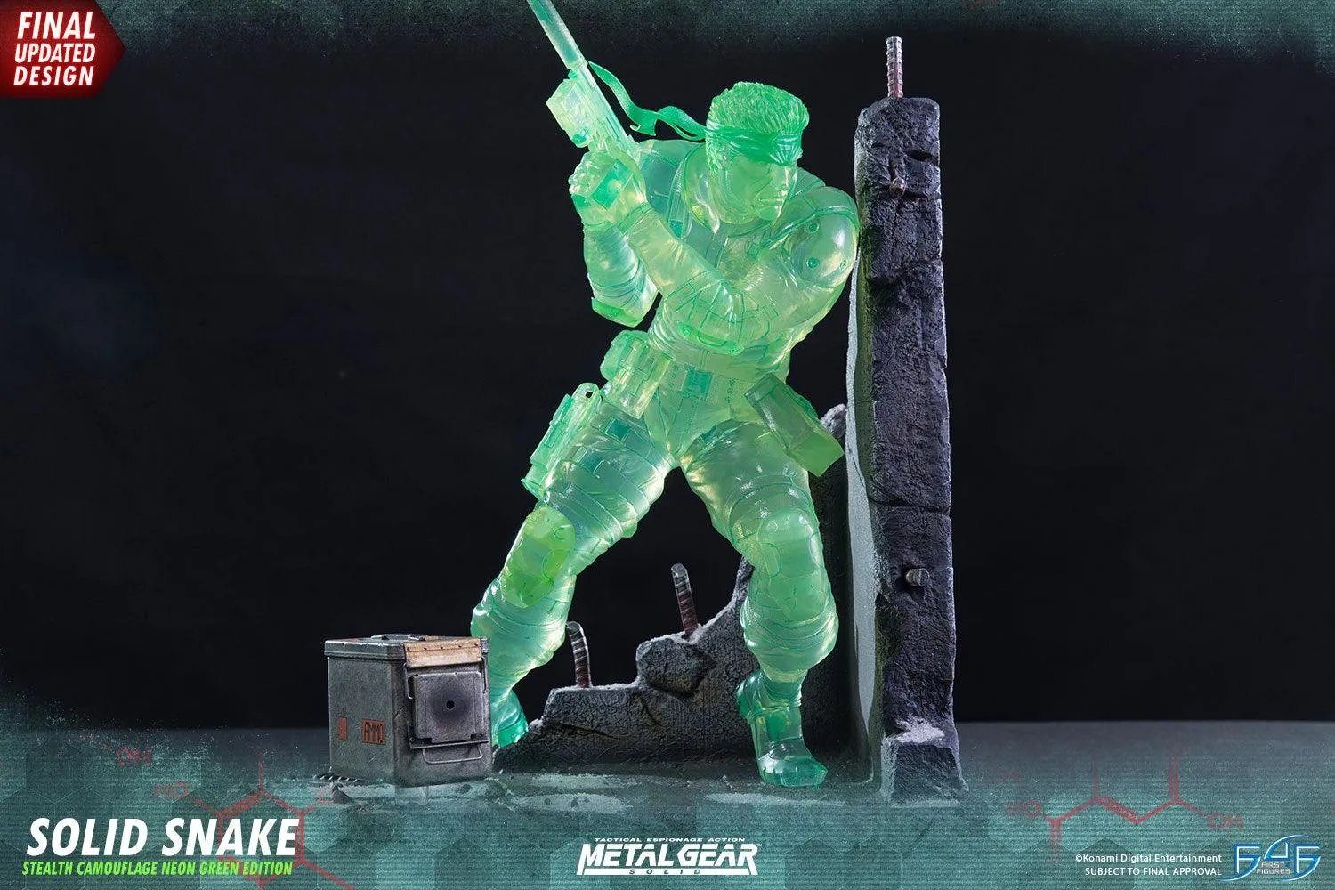 First 4 Figures Solid Snake statuetă Neon Green Stealth