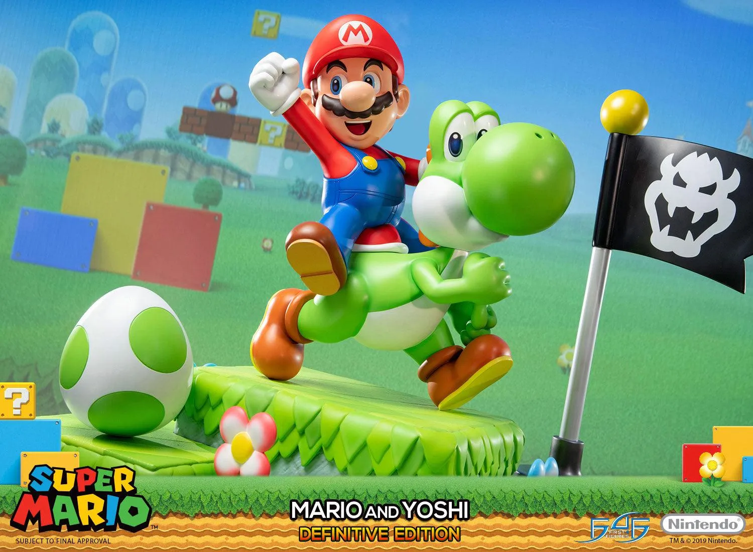 First 4 Figures Super Mario Mario and Yoshi statueta Definitive