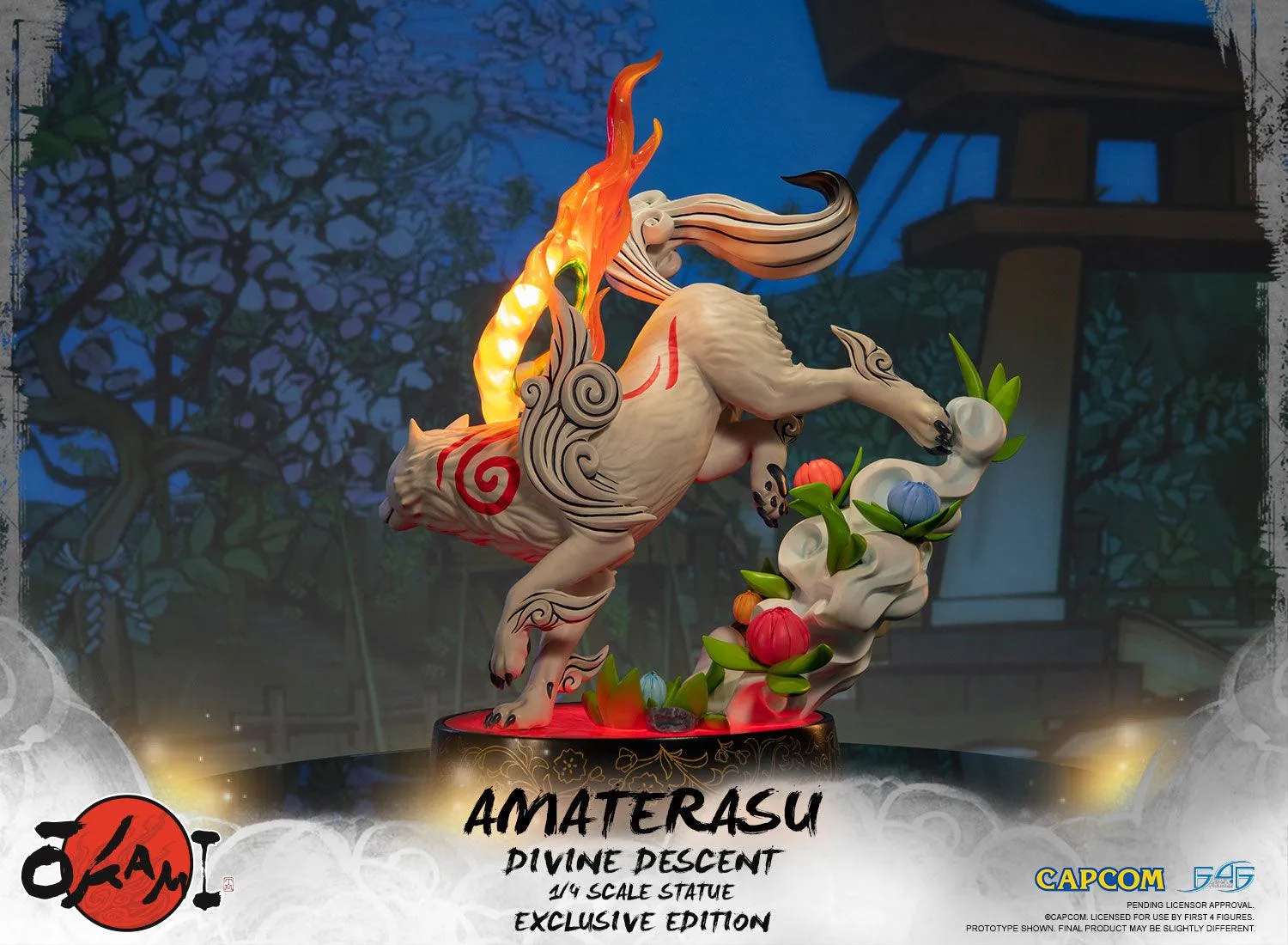 First 4 Figures Okami Amaterasu statuetă Divine Descent Exclusive