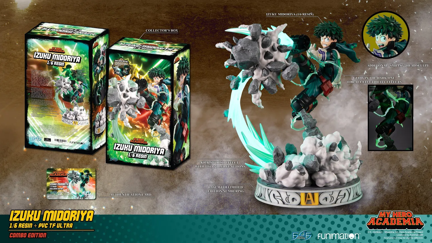 First 4 Figures My Hero Midoriya statuetă Exclusive Combo LED