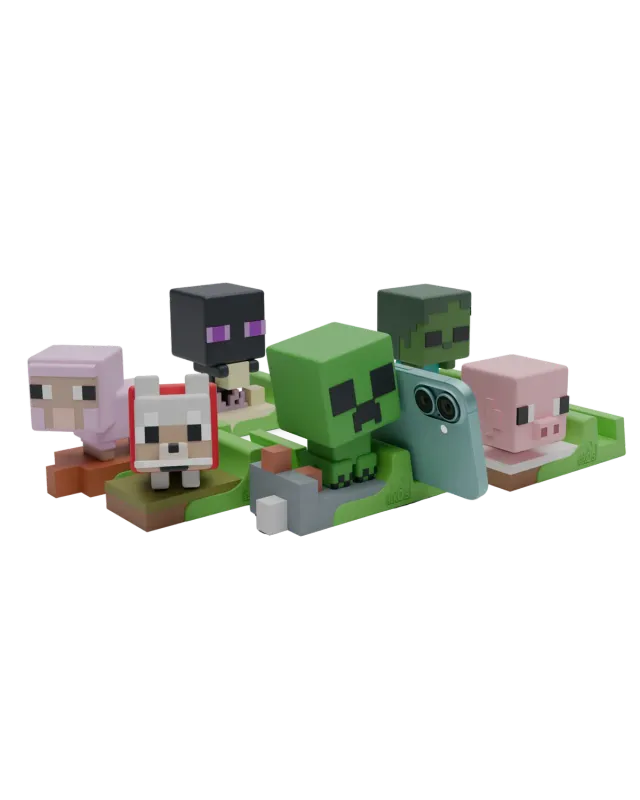 Exquisite Gaming Minecraft Peekos suport telefon set 6 figurine