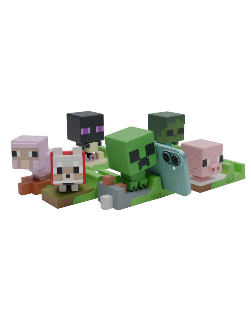Exquisite Gaming Minecraft Peekos suport telefon set 6 figurine
