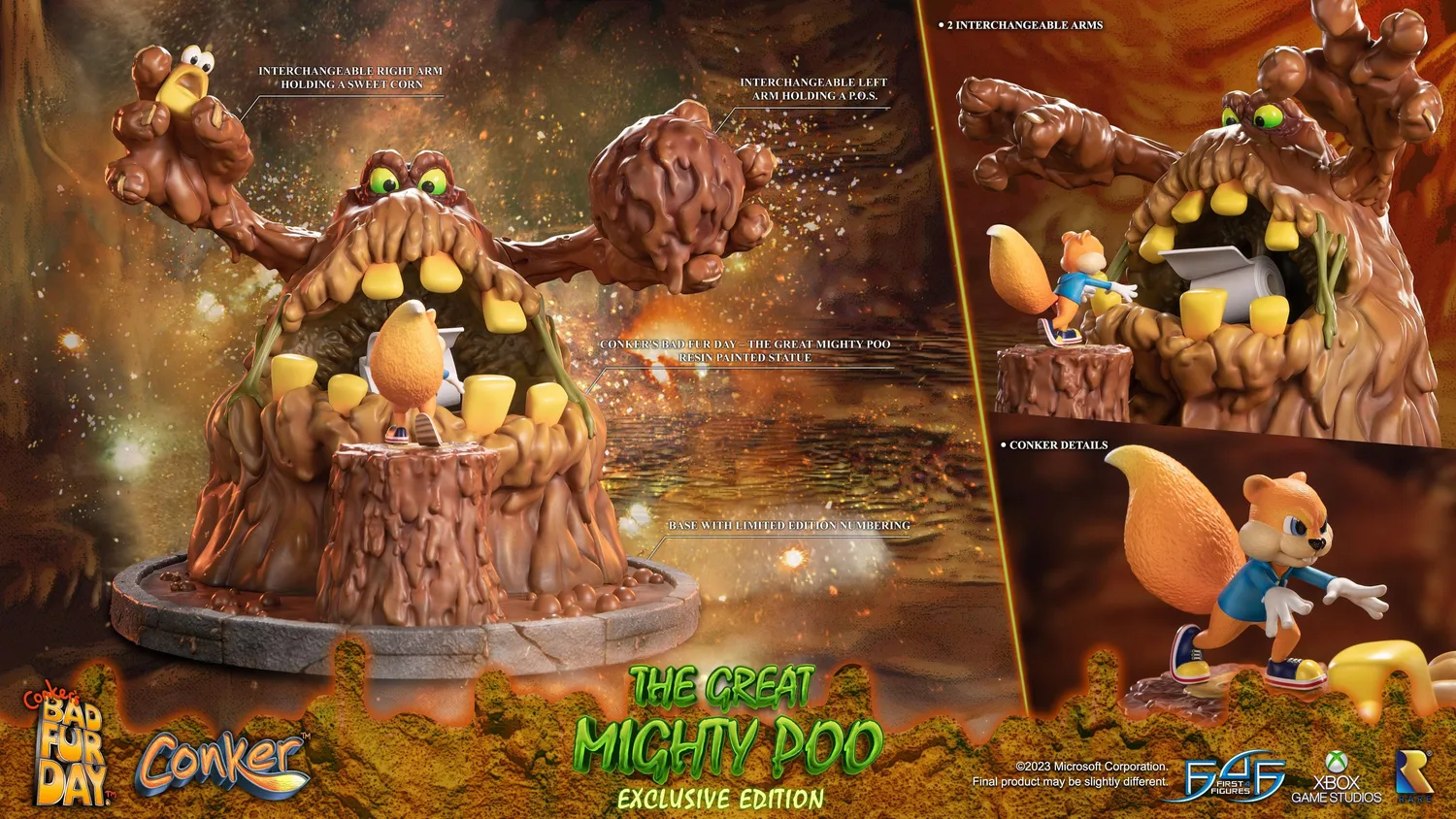 First 4 Figures Conker Great Mighty Poo statueta Exclusive rasina